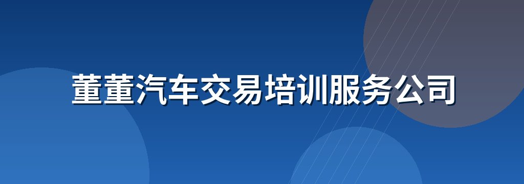 董董汽车交易培训服务公司