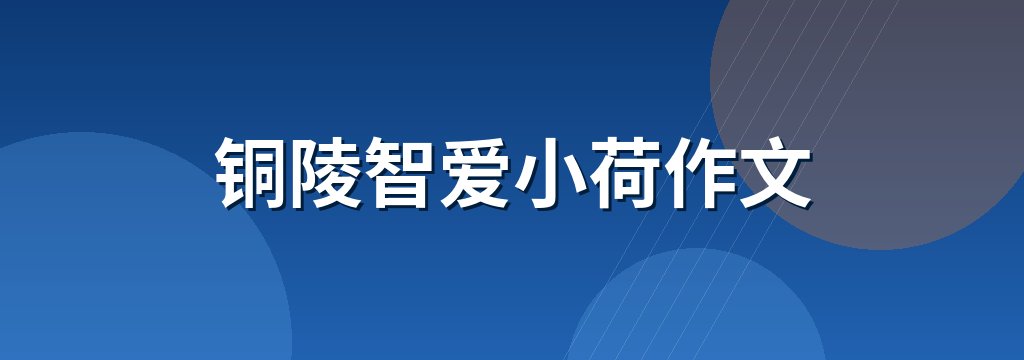 铜陵智爱小荷作文