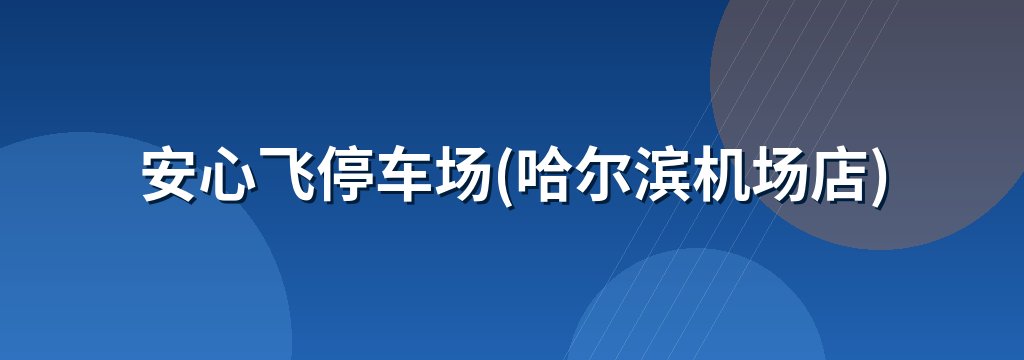安心飞停车场(哈尔滨机场店)