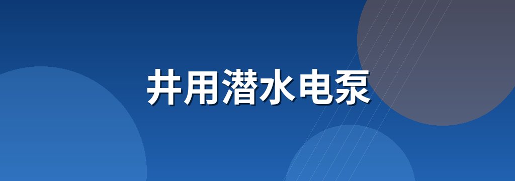 井用潜水电泵
